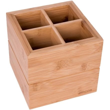 Keukengereihouder - ARCOS - Bamboe standaard - Bruin - 150 x 160 x 160 mm - Modern design