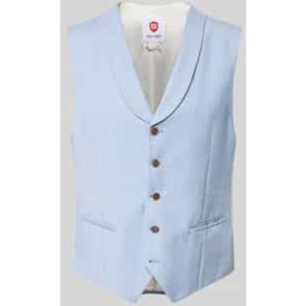Bodywarmer van viscose met sjaalkraag model 'PHILIPP'