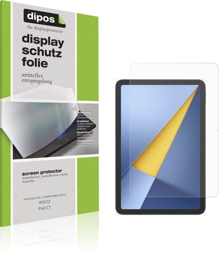 dipos – 2x Matte Beschermfolie geschikt voor POCO Pad C1 | Krasbestendige & antireflecterende Screenprotector Ultra-Thin