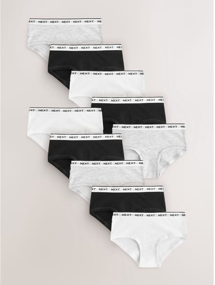 Next - Meisjes - Set van 10 hipsters - Zwart