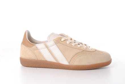 Caval dames sneaker asymmetrisch beige suède