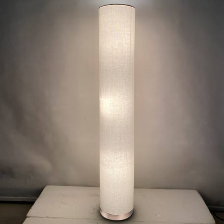 Globo Vloerlamp Ava, zandkleurige textiel-kap