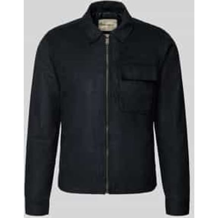 Jack in leerlook met borstzak, model 'HELGER'