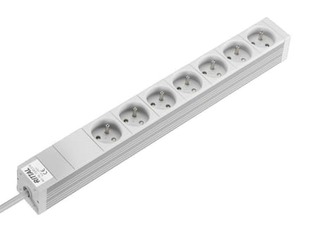 Rittal DK 7240.510 Stekkerdoos Zevenvoudig Aluminium Grijs 1 stuk(s)