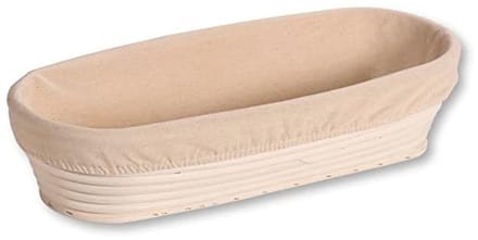 Rijsmand voor Brooddeeg - Rotan, 35,5 x 15,5 x 9 cm - Afneembare Textielvoering