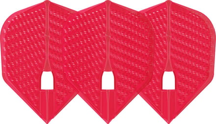 L-Style Champagne L3 Shape Dimple Red - Dart Flights