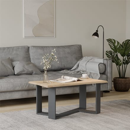Vicco Arne Salontafel – 90 x 50 cm Krachtige eik goud