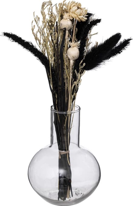 Gedroogde bloemen in vaas SUBLIMA, 27 cm