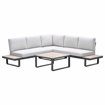 Masone loungeset - 4-delig - c. black valley sand - light teak VW