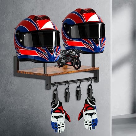 Houten Wandhouder voor Motorhelm en Jassen