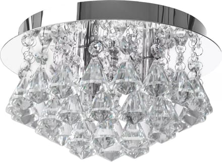TooLight Plafondlamp - 3 Lichtpunten - Chroom - Modern Design - 25x25x14,5 cm
