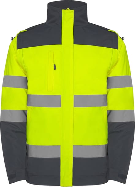 Roly Epsylon Parka RY9304 - Lead 23/Fluor Yellow 221 - L