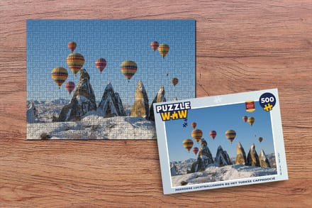Puzzel Luchtballon - Stenen - Sneeuw - Legpuzzel - Puzzel 500 stukjes