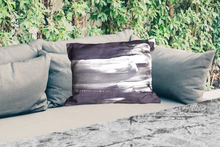 Buitenkussens - Tuin - Verf - Zwart - Design - 50x30 cm