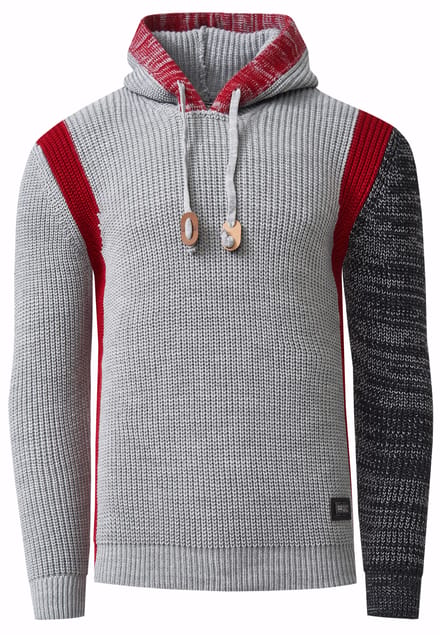 Contrasterende dikke hoodie