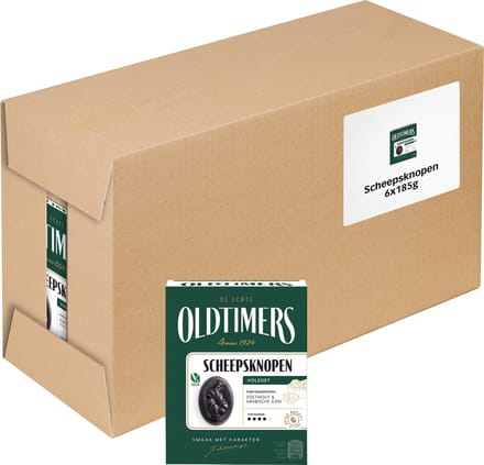 Oldtimers - Drop - Scheepsknopen - 6 doosjes - 185 gram