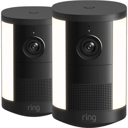 Ring Spotlight Camera 2e Generatie Batterij Zwart Duo Pack