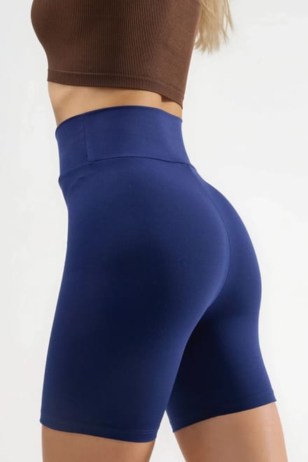 Hoge Taille Zachte Textuur Biker Shorts