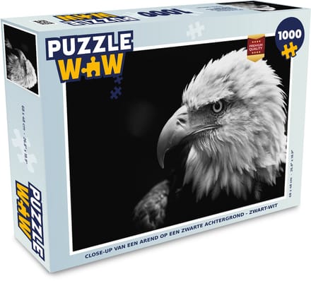 Puzzel Arend - Macro - Zwart - Legpuzzel - Puzzel 1000 stukjes volwassenen