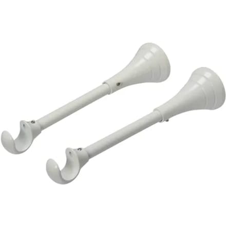Decomode - Gordijnsteun - Metaal - Gebroken Wit - Dia. 20mm 11-22cm - 2 Stuks