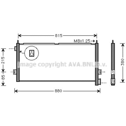 Condensator, airconditioning HIGHWAY AUTOMOTIVE VL5047 AVA