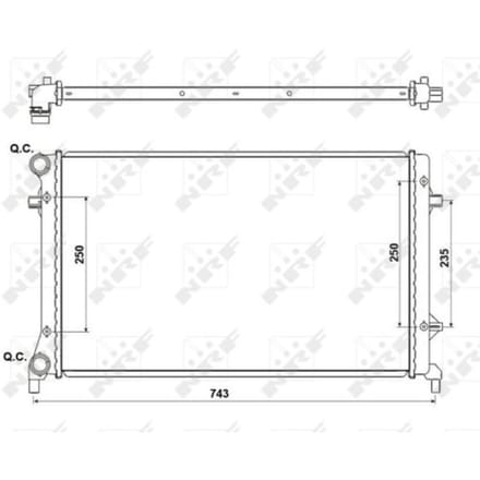 Radiator, motorkoeling Economy Class NRF 53405A