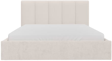 Vente-unique Bed met opbergruimte stof beige 200 x 200 cm