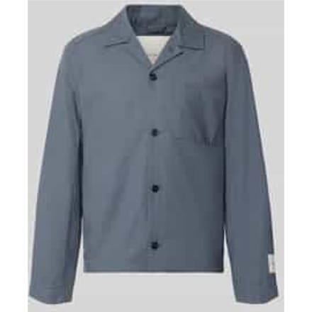 Oversized overhemdjack van mix van katoen en lyocell