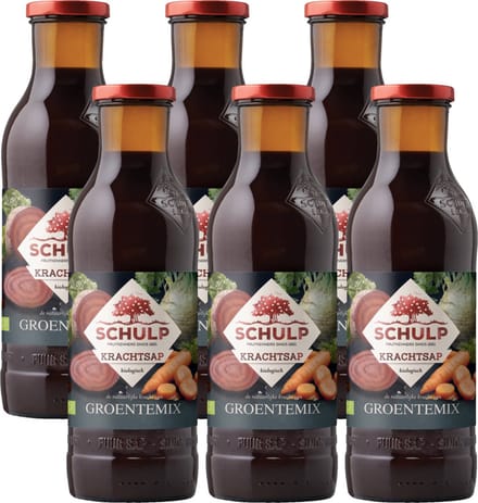 Schulp Groentemix Puur Krachtsap Biologisch 6 x 0,75 liter