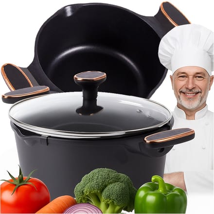 JIANGXI King Style - Diepe Steelpan - Inductie - Non-Stick - 25cm