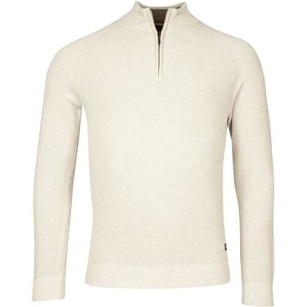 Baileys Trui Uni Color Half Zip Raglan Sleeves Rib Knit Kitt Melange / male