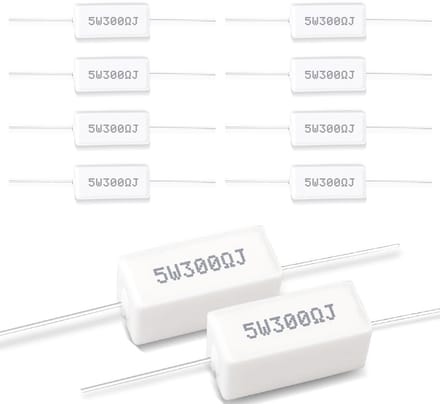 Keramische Weerstanden - Componenten - Elektronica Projecten - 5W 300 Ohm - 10 Stuks