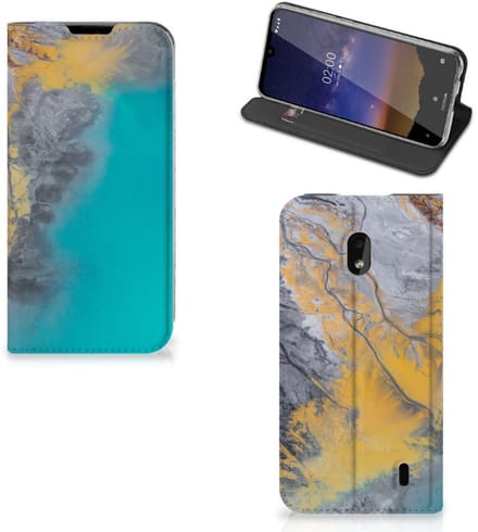 Nokia 2.2 Standcase Marble Blue Gold