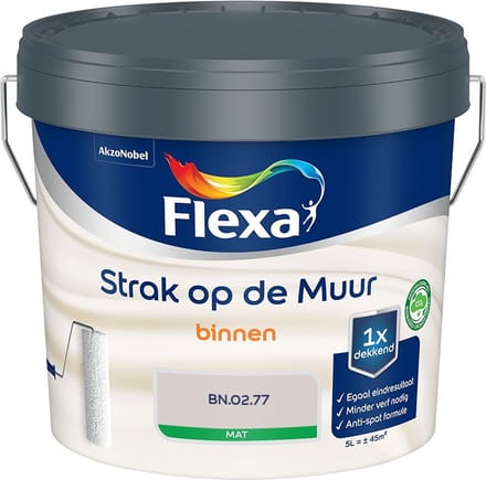 Flexa - Strak Op De Muur Binnen Mat - Bn.02.77 - Mengverf - 5 L