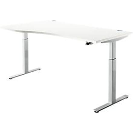 Zit-/stawerkplek, aanbouw links, B 1800 mm, wit