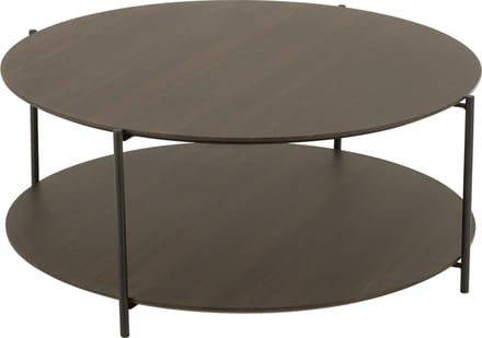 J-Line salontafel Rond - hout/metaal - donkerbruin - small
