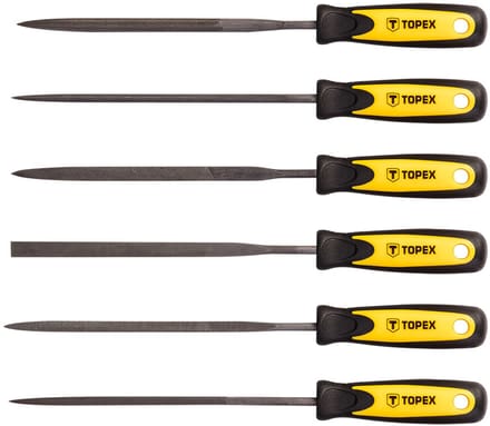Topex - Vijlenset - 150mm - Ergonomische Handgreep - Voor Metaal