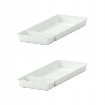 2x Merkloze Lade Organizer - Wit 20x50 cm