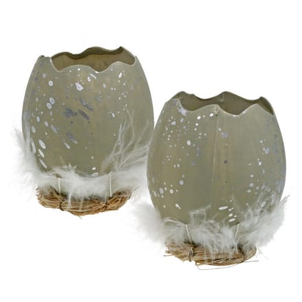 Ei om te decoreren, Pasen, deco eierhelft, lentedecoratie Ø8cm H10cm g