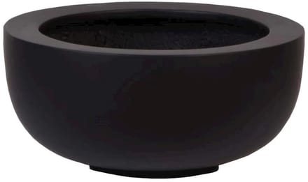 Bloempot Ducos | Zwart | Set van 2 | Ø33 x H15 cm