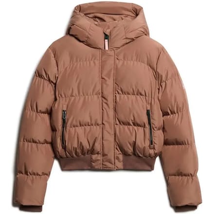 Superdry - Sports Puffer bomberjack met capuchon - Dames - Gewatteerde jassen