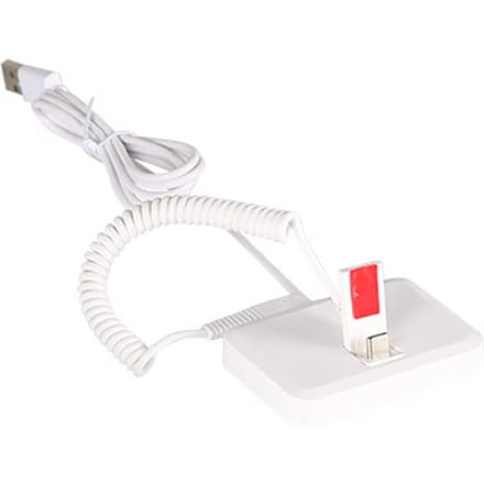 Diefstalbestendige Displaystandaard 2 in 1 Veilig Opladen Stevige Verbinding Diefstalbestendige Beveiligingsdisplayhouder white