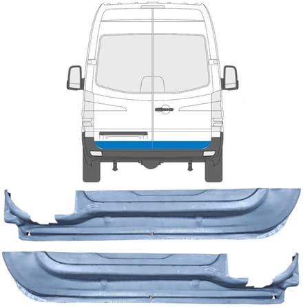 Reparatie plaatwerk achterste deuren voor Volkswagen Crafter 2005-2017