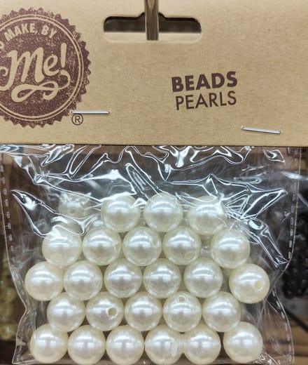 Witte parels - parels om te knutselen -TMBM Beads pearl - ca. 1cm - ca 26 stuks - parels