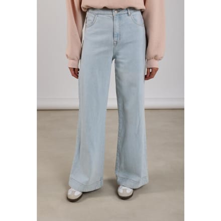 NUKUS Abby Pants Denim Strass Jeans Dames - Broek - Lichtblauw - Maat M