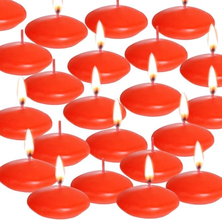 20 Stuks Drijvende Kaarsen Rood voor Decoratie Bruiloft en Feest