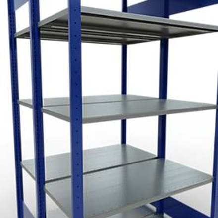 SCHULTE Lagertechnik - Boutloze dubbele bodemplank type 150 - 2000x1000x2x500 mm 2x5 legborden