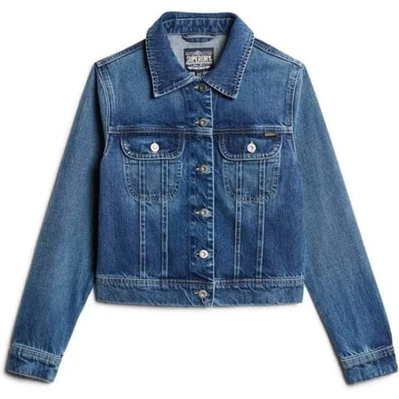 Superdry - Slim denim truckerjas - Dames - Buitenjassen