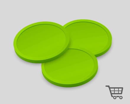Blanco Winkelwagenmunten 23mm / Betaalmunten (per 250 stuks) - LIME GROEN