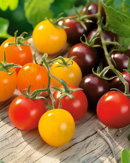 2 sets - Kerstomaten Zaden Solanum Lycopersicum Mix 4 Kleuren Eenjarig
